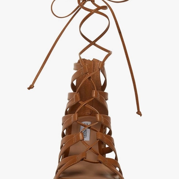 Steve Madden Womens Cherri 30 Leather Strappy Gladiator Sandals - Picture 4 of 10